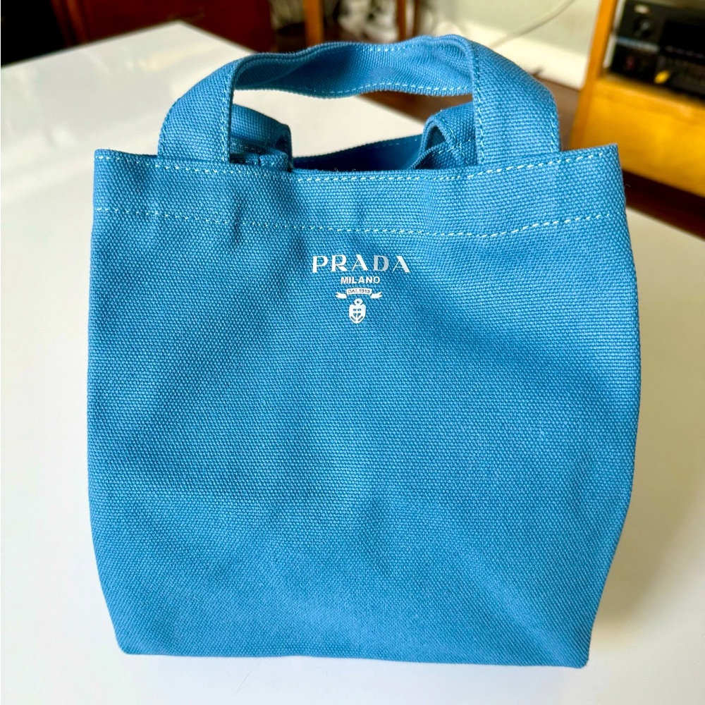 PRADA Mini Tote Mini Bag Light Blue Limited Edition from Japan NEW